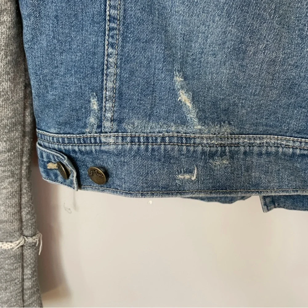 Free People Denim Multimedia Jacket Size‎ XS